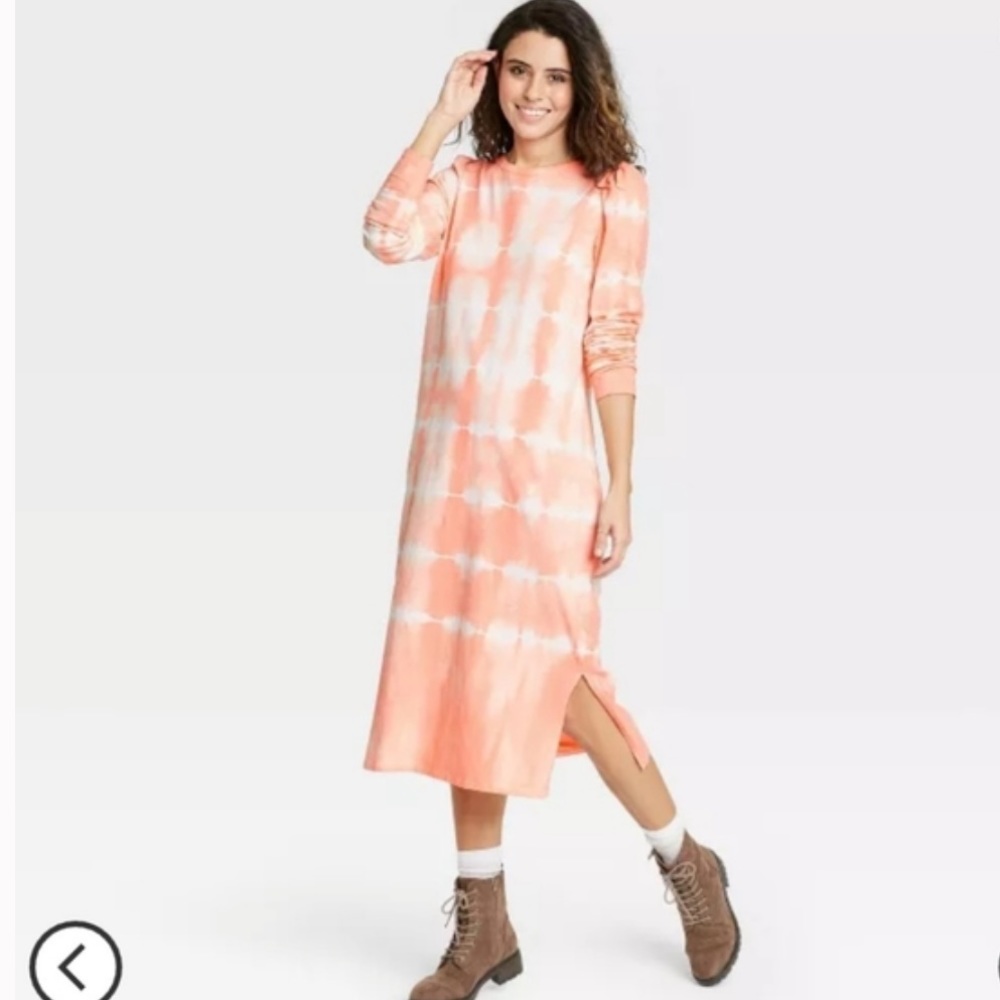 Women's Universal Thread  Tie dye midi shirt Dress